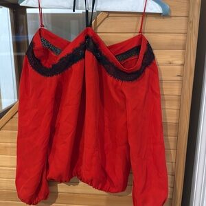 Womens Alice and Olivia crop top off the shoulders - size XS